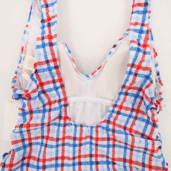 Gianni Bini One Piece Swimsuit Plunge VNeck Gingham Plaid Monokini Size XS NWT - Picture 9 of 13